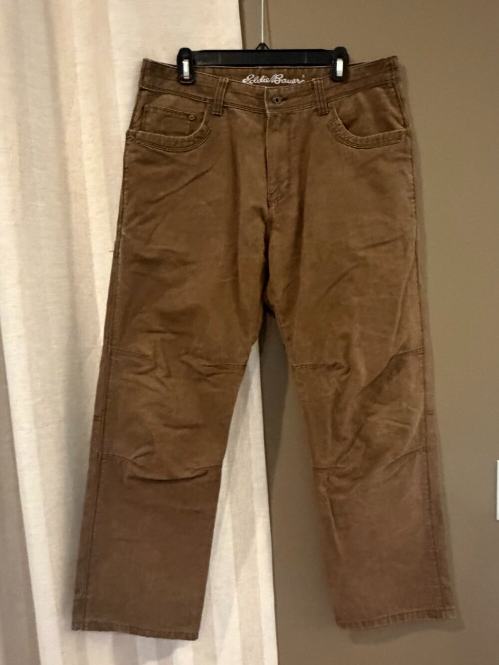 Eddie Bauer Brown Specially dyed Relaxed Fit Cargo Pant Outdoor, Size 35x29